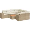 Image de vidaXL - 9-delige - Loungeset - met - kussens - poly - rattan - beige