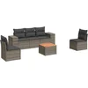 Image de vidaXL - 6-delige - Loungeset - met - kussens - poly - rattan - grijs