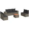 Image de vidaXL - 8-delige - Loungeset - met - kussens - poly - rattan - grijs