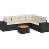 Image de vidaXL - Patio - Sofa - Set - 6-zits - Black - and - Cream