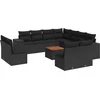 Image de vidaXL - 12-delige - Loungeset - met - kussens - poly - rattan - zwart