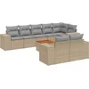 Image de vidaXL - 9-delige - Loungeset - met - kussens - poly - rattan - beige