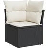 Image de vidaXL - 8-delige - Loungeset - met - kussens - poly - rattan - zwart