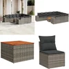 Image de vidaXL - 11-delige - Loungeset - met - kussens - poly - rattan - grijs