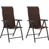 Image de vidaXL - Tuinstoelen - 2 - st - inklapbaar - poly - rattan - bruin