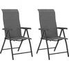 Image de vidaXL - Tuinstoelen - 2 - st - inklapbaar - poly - rattan - grijs