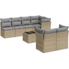 Image de vidaXL - 8-delige - Loungeset - met - kussens - poly - rattan - beige