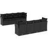Image de vidaXL - 9-delige - Loungeset - met - kussens - poly - rattan - zwart