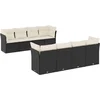 Image de vidaXL - 9-delige - Loungeset - met - kussens - poly - rattan - zwart