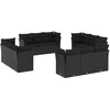 Image de vidaXL - 12-delige - Loungeset - met - kussens - poly - rattan - zwart