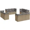Image de vidaXL - 12-delige - Loungeset - met - kussens - poly - rattan - beige