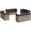 Image de vidaXL - 12-delige - Loungeset - met - kussens - poly - rattan - lichtgrijs