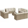 Image de vidaXL - 13-delige - Loungeset - met - kussens - poly - rattan - beige
