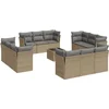 Image de vidaXL - 13-delige - Loungeset - met - kussens - poly - rattan - beige