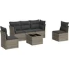 Image de vidaXL - 6-delige - Loungeset - met - kussens - poly - rattan - grijs