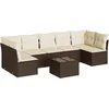 Image de vidaXL - 8-delige - Loungeset - met - kussens - poly - rattan - bruin