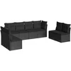 Image de vidaXL - 8-delige - Loungeset - met - kussens - poly - rattan - zwart