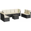 Image de vidaXL - 9-delige - Loungeset - met - kussens - poly - rattan - zwart