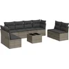 Image de vidaXL - 9-delige - Loungeset - met - kussens - poly - rattan - grijs