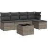 Image de vidaXL - 6-delige - Loungeset - met - kussens - poly - rattan - grijs