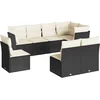 Image de vidaXL - 8-delige - Loungeset - met - kussens - poly - rattan - zwart