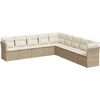 Image de vidaXL - 9-delige - Loungeset - met - kussens - poly - rattan - beige