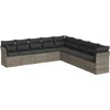 Image de vidaXL - 9-delige - Loungeset - met - kussens - poly - rattan - grijs