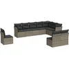Image de vidaXL - 10-delige - Loungeset - met - kussens - poly - rattan - grijs
