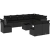 Image de vidaXL - 11-delige - Loungeset - met - kussens - poly - rattan - zwart