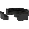 Image de vidaXL - 12-delige - Loungeset - met - kussens - poly - rattan - zwart