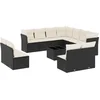 Image de vidaXL - 12-delige - Loungeset - met - kussens - poly - rattan - zwart