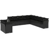 Image de vidaXL - 11-delige - Loungeset - met - kussens - poly - rattan - zwart