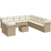 Image de vidaXL - 12-delige - Loungeset - met - kussens - poly - rattan - beige