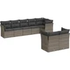 Image de vidaXL - 8-delige - Loungeset - met - kussens - poly - rattan - grijs