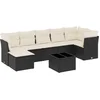 Image de vidaXL - 8-delige - Loungeset - met - kussens - poly - rattan - zwart