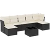 Image de vidaXL - 8-delige - Loungeset - met - kussens - poly - rattan - zwart