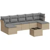 Image de vidaXL - 8-delige - Loungeset - met - kussens - poly - rattan - beige