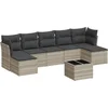 Image de vidaXL - 8-delige - Loungeset - met - kussens - poly - rattan - lichtgrijs