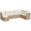 Image de vidaXL - 8-delige - Loungeset - met - kussens - poly - rattan - beige