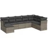 Image de vidaXL - 8-delige - Loungeset - met - kussens - poly - rattan - grijs