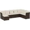 Image de vidaXL - 8-delige - Loungeset - met - kussens - poly - rattan - bruin