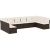 Image de vidaXL - 10-delige - Loungeset - met - kussens - poly - rattan - bruin