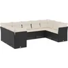 Image de vidaXL - 9-delige - Loungeset - met - kussens - poly - rattan - zwart