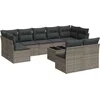 Image de vidaXL - 10-delige - Loungeset - met - kussens - poly - rattan - grijs