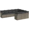 Image de vidaXL - 10-delige - Loungeset - met - kussens - poly - rattan - grijs
