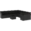 Image de vidaXL - 11-delige - Loungeset - met - kussens - poly - rattan - zwart