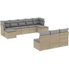 Image de vidaXL - 10-delige - Loungeset - met - kussens - poly - rattan - beige