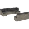 Image de vidaXL - 10-delige - Loungeset - met - kussens - poly - rattan - grijs