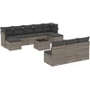 Image de vidaXL - 11-delige - Loungeset - met - kussens - poly - rattan - grijs