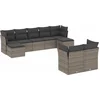 Image de vidaXL - 9-delige - Loungeset - met - kussens - poly - rattan - grijs